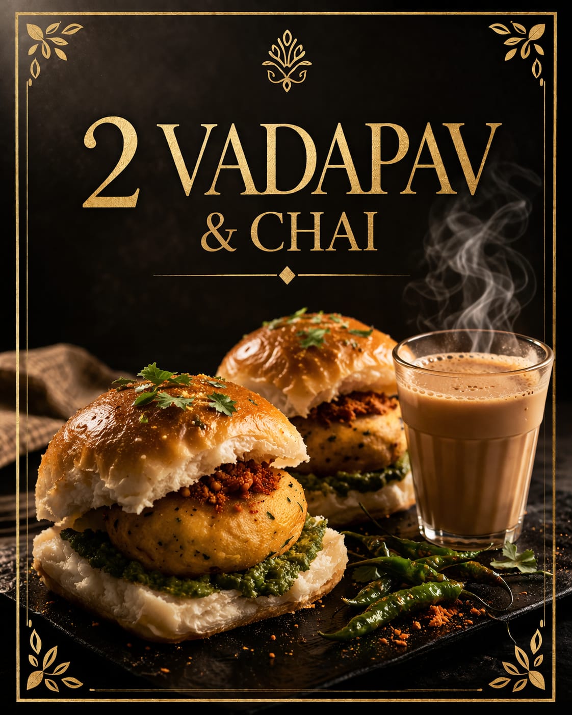 2 Vadapav & Chai